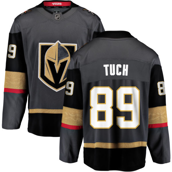 Men Vegas Golden Knights #89 Tuch Fanatics Branded Breakaway Home gray Adidas NHL Jersey->youth nhl jersey->Youth Jersey